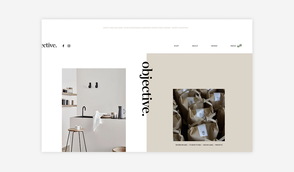 Website design mockup